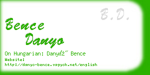 bence danyo business card